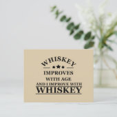 Whiskey citeert grappige alcohol gezegden geschenk feestdagenkaart (Staand voorkant)