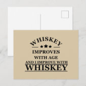 Whiskey citeert grappige alcohol gezegden geschenk feestdagenkaart (Voorkant / Achterkant)