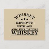 Whiskey citeert grappige alcohol gezegden geschenk feestdagenkaart (Voorkant)