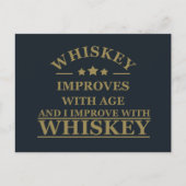 Whiskey citeert grappige alcohol gezegden geschenk feestdagenkaart (Voorkant)