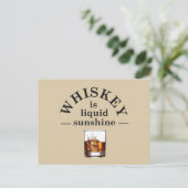 Whiskey citeert grappige alcohol gezegden geschenk feestdagenkaart (Staand voorkant)
