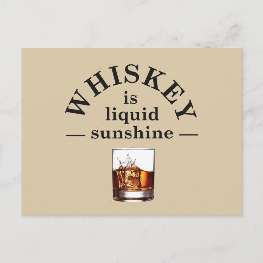 Whiskey citeert grappige alcohol gezegden geschenk feestdagenkaart (Voorkant)