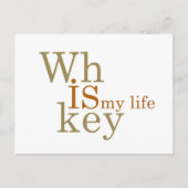 Whiskey citeert grappige alcohol gezegden geschenk feestdagenkaart (Voorkant)