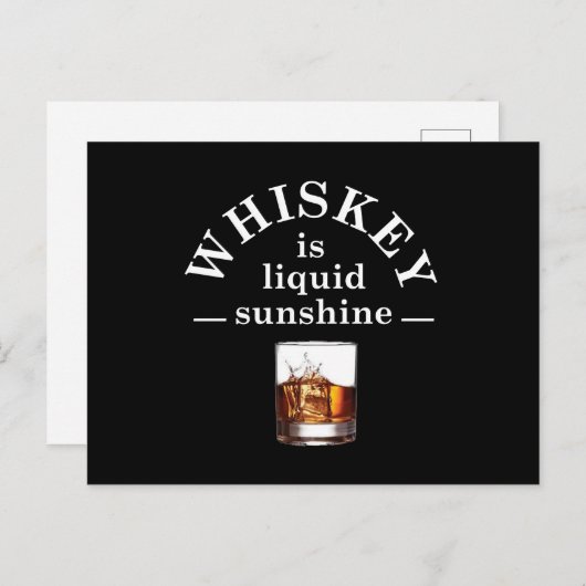 Whiskey citeert grappige alcohol gezegden geschenk feestdagenkaart (Voorkant / Achterkant)