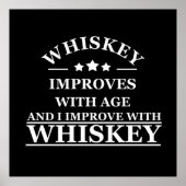 Whiskey citeert grappige alcohol gezegden geschenk poster (Voorkant)
