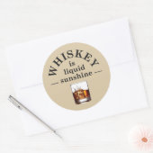 Whiskey citeert grappige alcohol gezegden geschenk ronde sticker (Envelop)