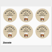 Whiskey citeert grappige alcohol gezegden geschenk ronde sticker (Vel)