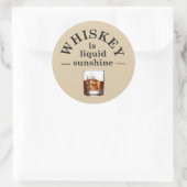 Whiskey citeert grappige alcohol gezegden geschenk ronde sticker (Tas)