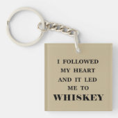 Whiskey citeert grappige alcohol gezegden geschenk sleutelhanger (voorkant)
