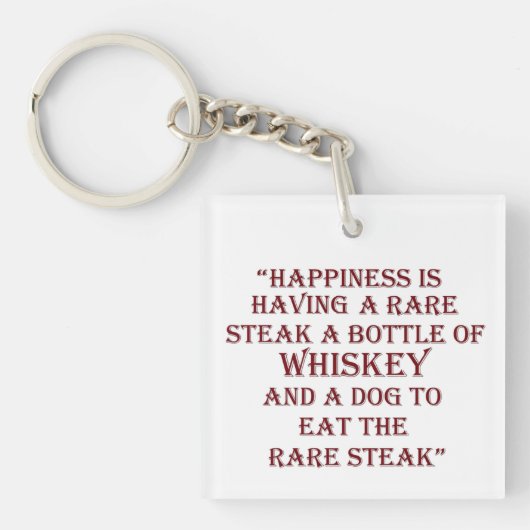 Whiskey citeert grappige alcohol gezegden geschenk sleutelhanger (voorkant)