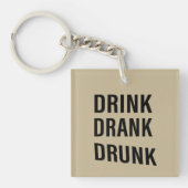 Whiskey citeert grappige alcohol gezegden geschenk sleutelhanger (voorkant)