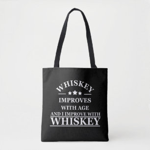 Whiskey citeert grappige alcohol gezegden geschenk tote bag