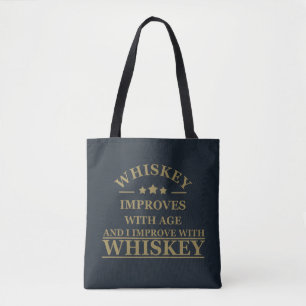 Whiskey citeert grappige alcohol gezegden geschenk tote bag