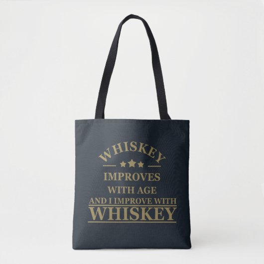 Whiskey citeert grappige alcohol gezegden geschenk tote bag (Voorkant)