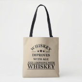 Whiskey citeert grappige alcohol gezegden geschenk tote bag (Voorkant)