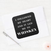 Whiskey citeert grappige alcohol gezegden geschenk vierkante sticker (Envelop)