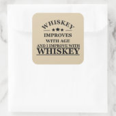 Whiskey citeert grappige alcohol gezegden geschenk vierkante sticker (Tas)