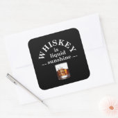 Whiskey citeert grappige alcohol gezegden geschenk vierkante sticker (Envelop)