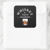 Whiskey citeert grappige alcohol gezegden geschenk vierkante sticker (Tas)