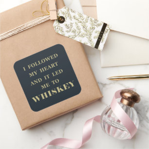 Whiskey citeert grappige alcohol gezegden geschenk vierkante sticker