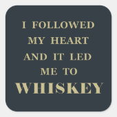 Whiskey citeert grappige alcohol gezegden geschenk vierkante sticker (Voorkant)