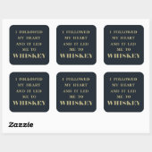 Whiskey citeert grappige alcohol gezegden geschenk vierkante sticker (Vel)