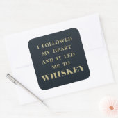 Whiskey citeert grappige alcohol gezegden geschenk vierkante sticker (Envelop)