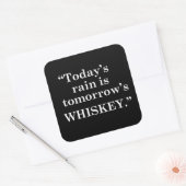 Whiskey citeert grappige alcohol gezegden geschenk vierkante sticker (Envelop)