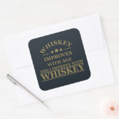 Whiskey citeert grappige alcohol gezegden geschenk vierkante sticker (Envelop)