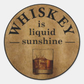 Whiskey citeert grappige alcohol gezegden ronde sticker (Voorkant)