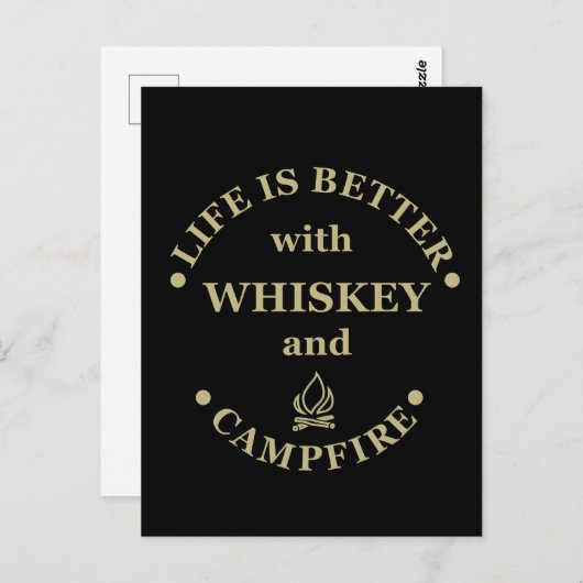 Whiskey citeert grappige camping camper gezegden briefkaart (Voorkant / Achterkant)