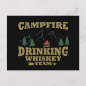 Whiskey citeert grappige camping camper gezegden feestdagenkaart (Voorkant)