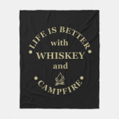 Whiskey citeert grappige camping camper gezegden fleece deken (Voorkant)