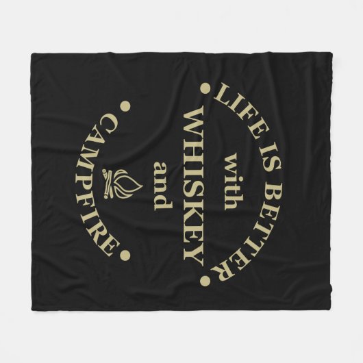 Whiskey citeert grappige camping camper gezegden fleece deken (Voorkant (Horizontaal))