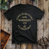 Whiskey citeert grappige camping camper gezegden t-shirt