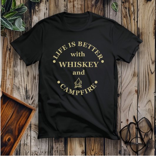 Whiskey citeert grappige camping camper gezegden t-shirt