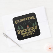 Whiskey citeert grappige camping camper gezegden vierkante sticker (Envelop)