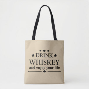Whiskey citeert grappige drink alcoholische gezegd tote bag