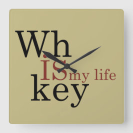 Whiskey citeert grappige drink alcoholische gezegd vierkante klok