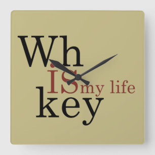 Whiskey citeert grappige drink alcoholische gezegd vierkante klok