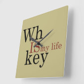 Whiskey citeert grappige drink alcoholische gezegd vierkante klok (Hoek)