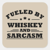 Whiskey citeert grappige drink alcoholische gezegd vierkante sticker (Voorkant)