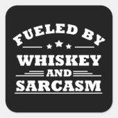 Whiskey citeert grappige drink alcoholische gezegd vierkante sticker (Voorkant)