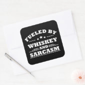 Whiskey citeert grappige drink alcoholische gezegd vierkante sticker (Envelop)