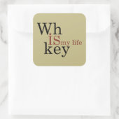 Whiskey citeert grappige drink alcoholische gezegd vierkante sticker (Tas)