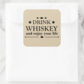 Whiskey citeert grappige drink alcoholische gezegd vierkante sticker (Tas)