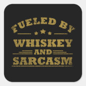 Whiskey citeert grappige drink alcoholische gezegd vierkante sticker (Voorkant)
