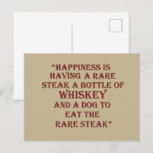 Whiskey citeert grappige drink gezegden briefkaart (Voorkant / Achterkant)