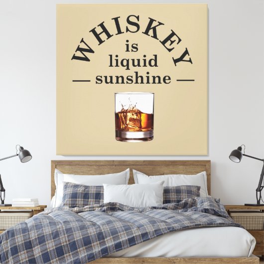 Whiskey citeert grappige drink gezegden canvas afdruk (Insitu (Slaapkamer))