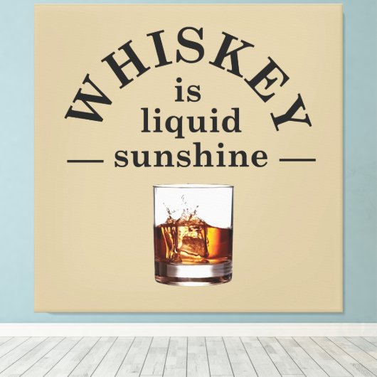 Whiskey citeert grappige drink gezegden canvas afdruk (Insitu (Houten vloer))